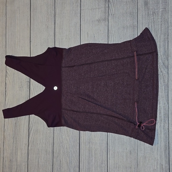 Lululemon Women's Hustle & Bustle Tank Top w/ Drawstring Waistband Purple Size 4 - Picture 2 of 8